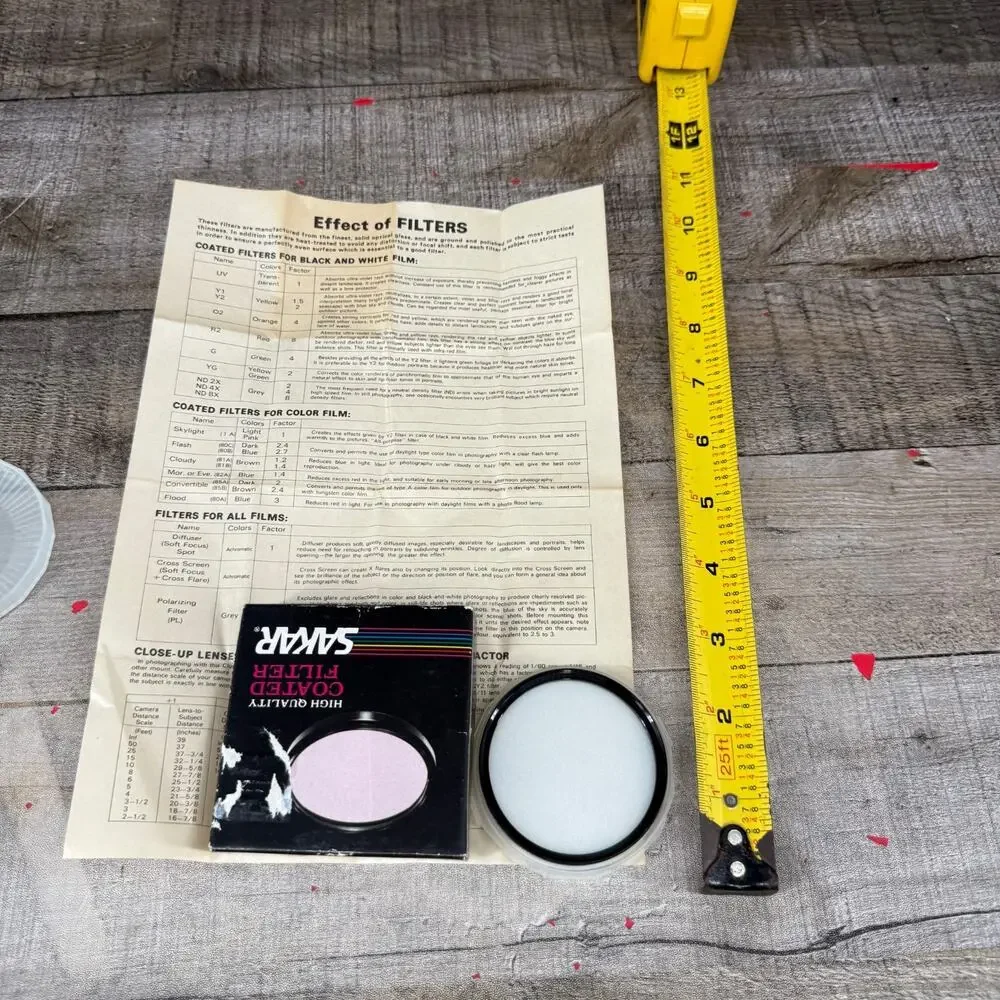 Sakar 52mm Camera Lens Filter Coated UV 58MM W/ Paper Guide